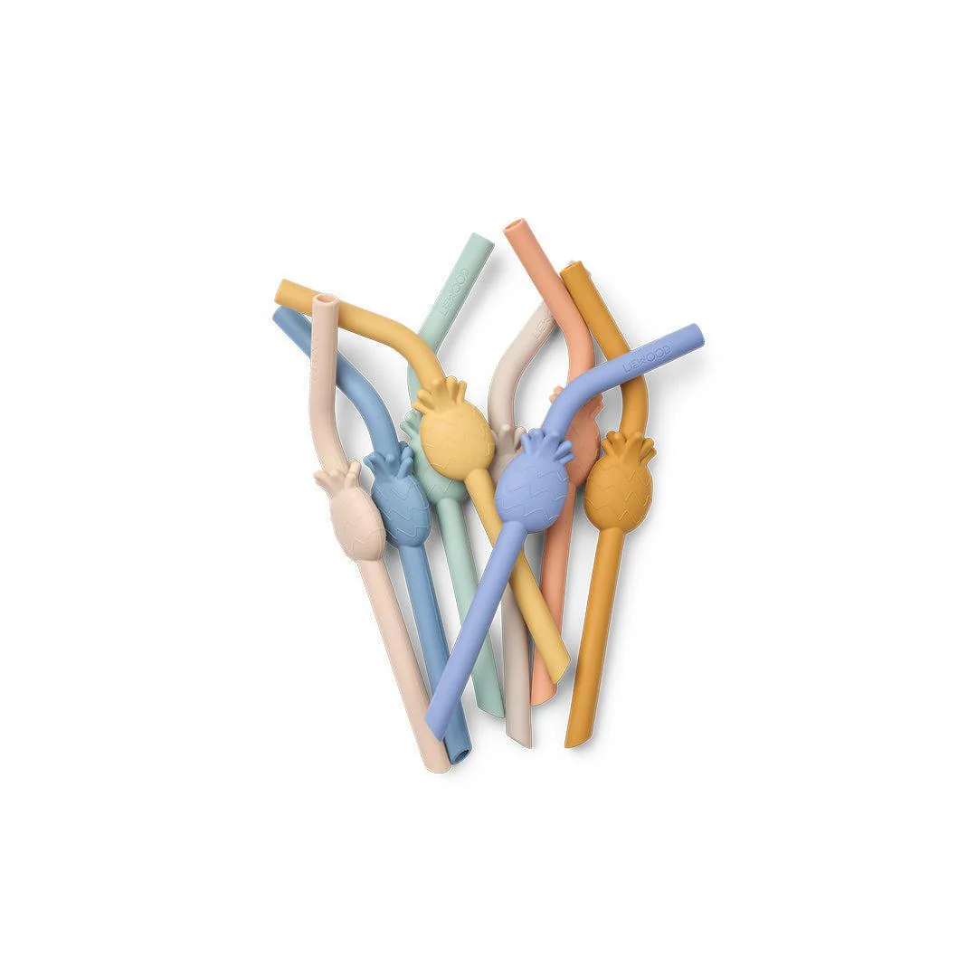Liewood Carlson Pineapple Straw 8-Pack - Sandy Multi Mix - Image 2