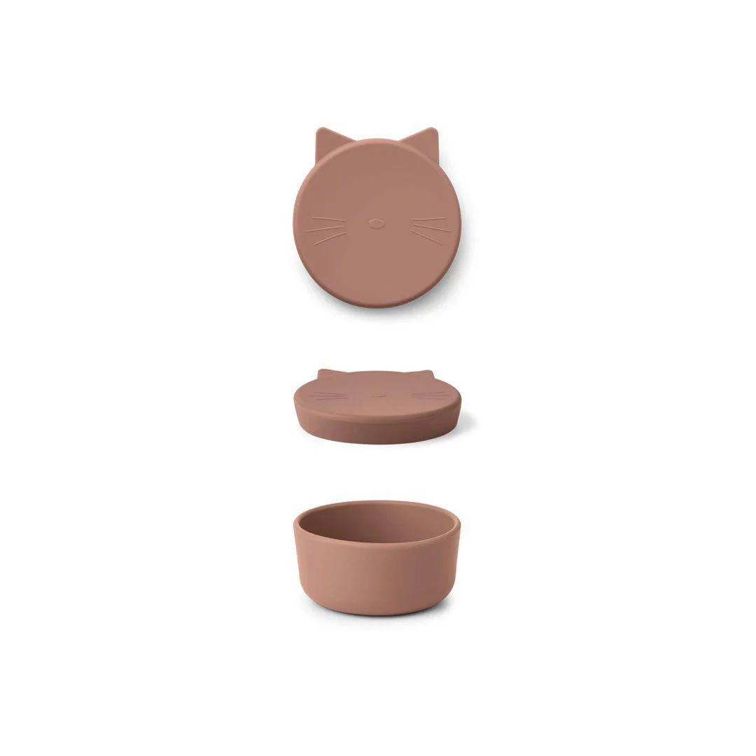 Liewood Cornelius Snack Box - Cat - Dark Rose