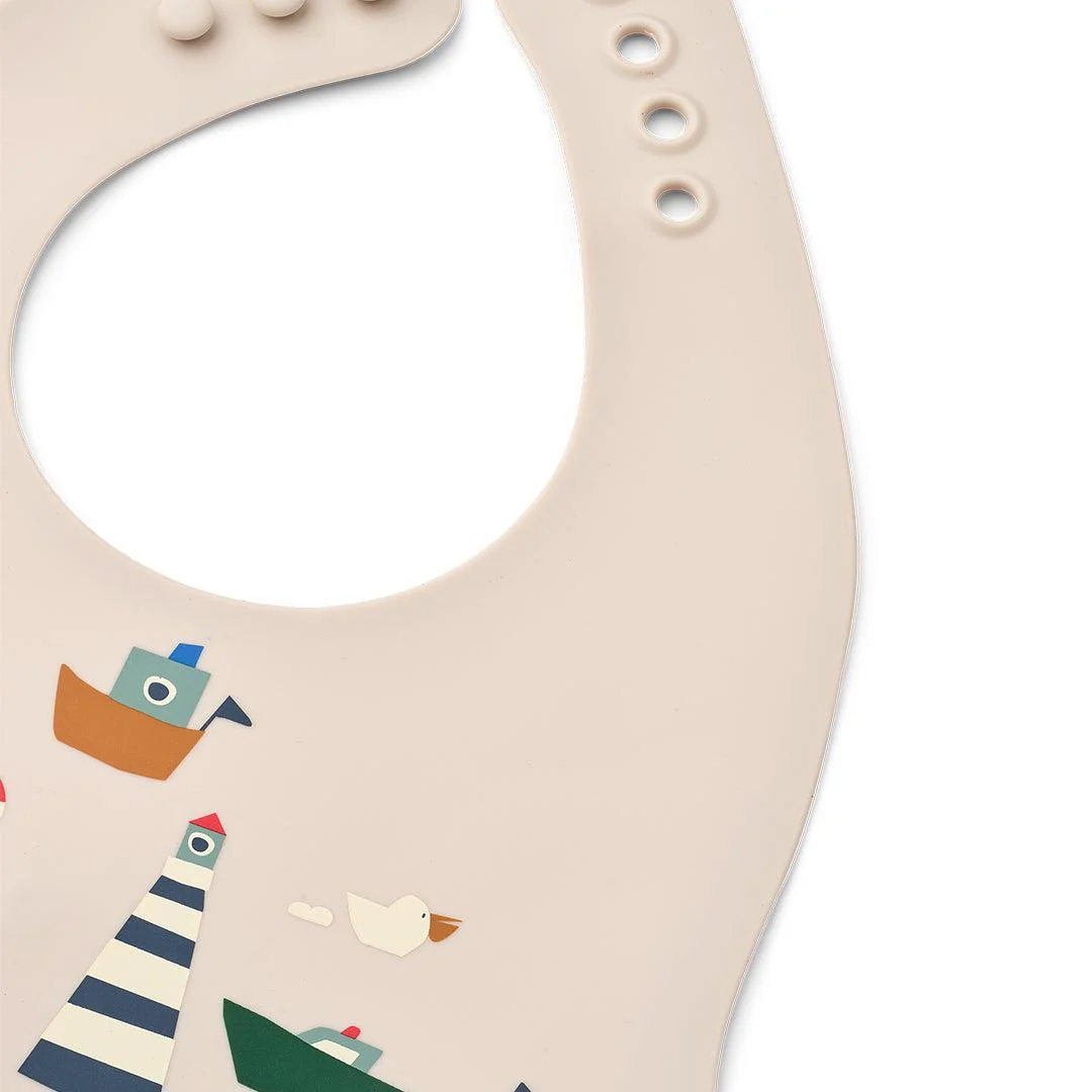 Liewood Ember Printed Bib 2-pack - Sailing / Sandy - Image 2