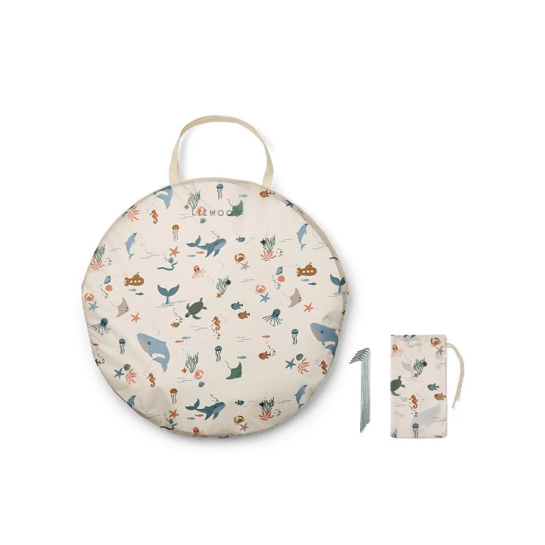 Liewood Everett Pop Up Tent With Paddling Pool - Sea Creature / Sandy - Image 2