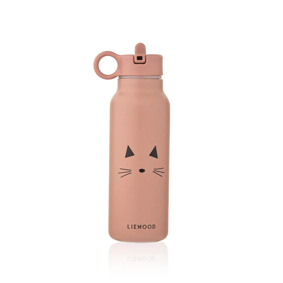 Liewood Falk Water Bottle 350ml - Cat Dark Rose