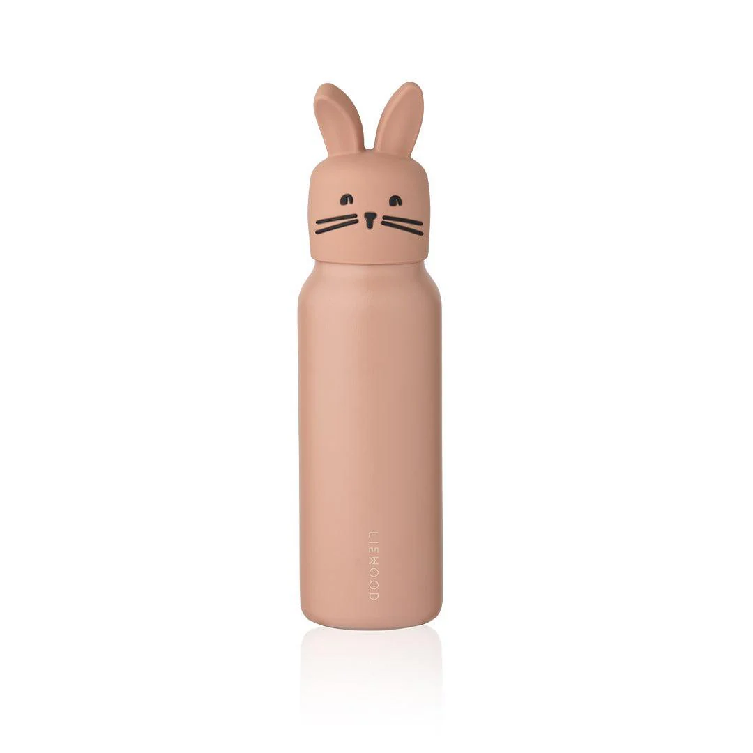 Liewood Falk Water Bottle With Rabbit Lid 350ml - Pale Tuscany