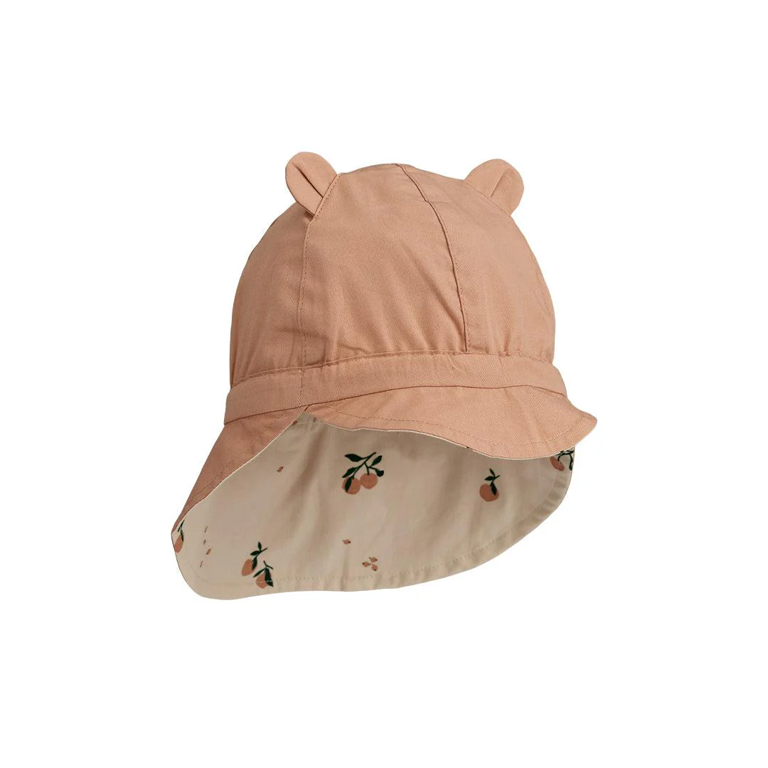 Liewood Gorm Reversible Sun Hat With Ears - Peach Seashell - Pale Tuscany - Image 2