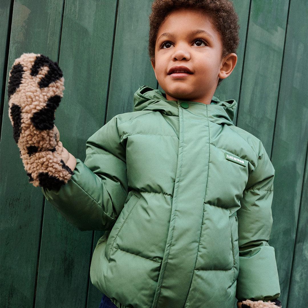 Liewood Grethe Fleece Gloves - Mega Leo / Oat Mix - Image 3