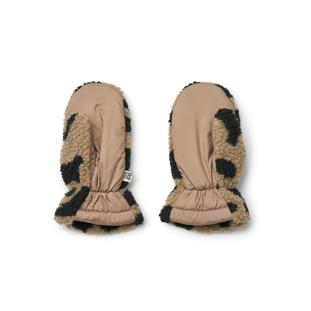Liewood Grethe Fleece Gloves - Mega Leo / Oat Mix - Image 4