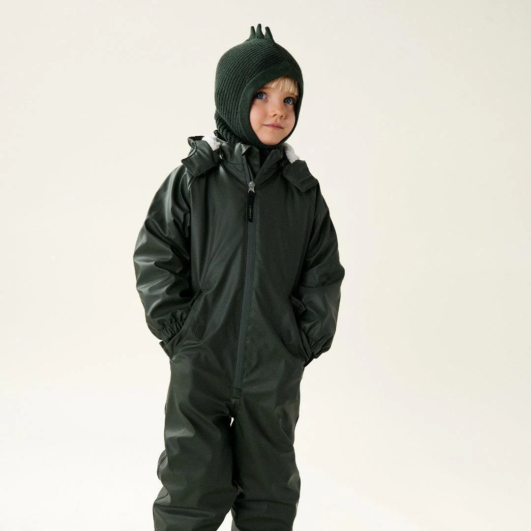 Liewood Hanibal Dino Balaclava Hat - Hunter Green - Image 2