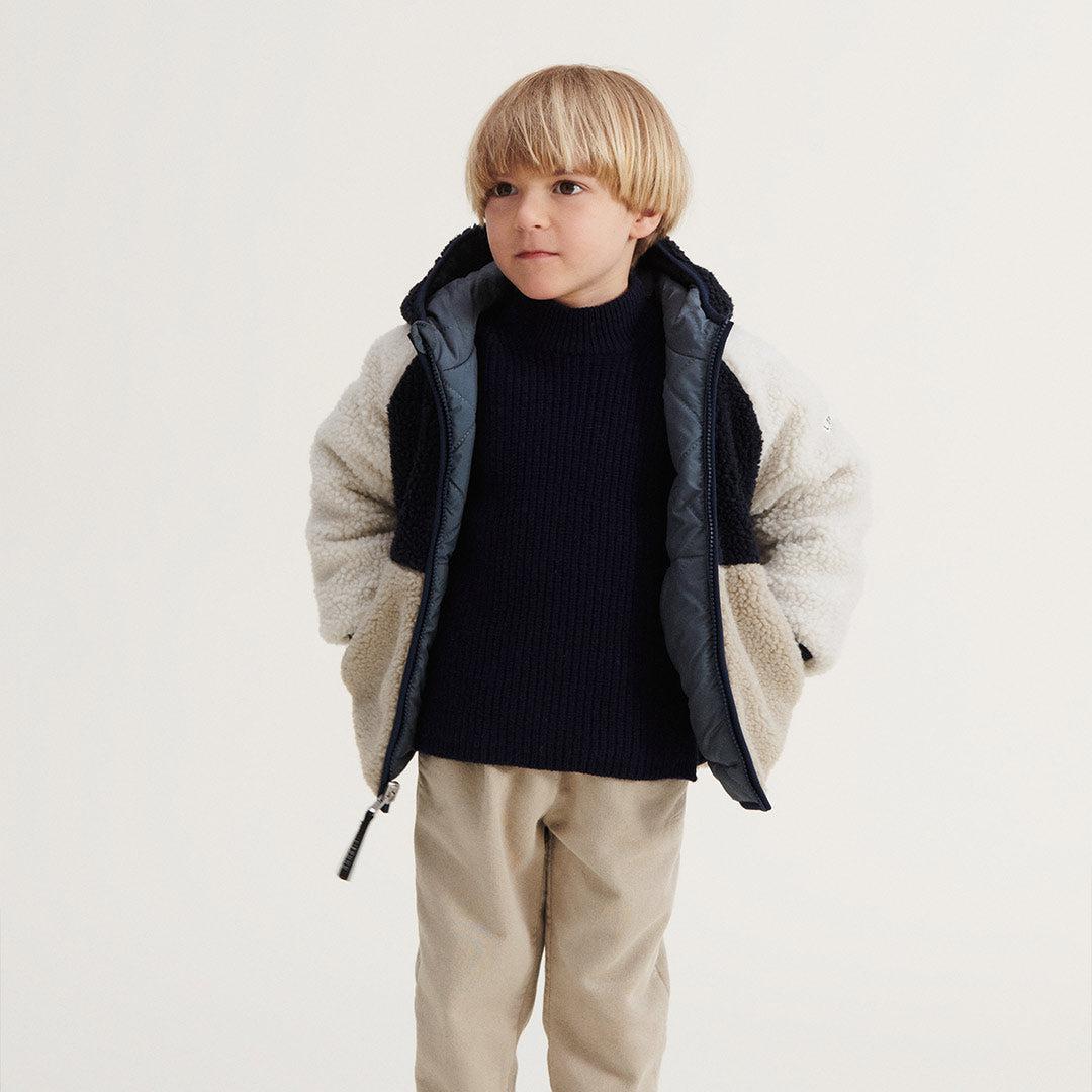Liewood Jackson Reversible Fleece Jacket - Whale Blue Multi Mix - Image 2
