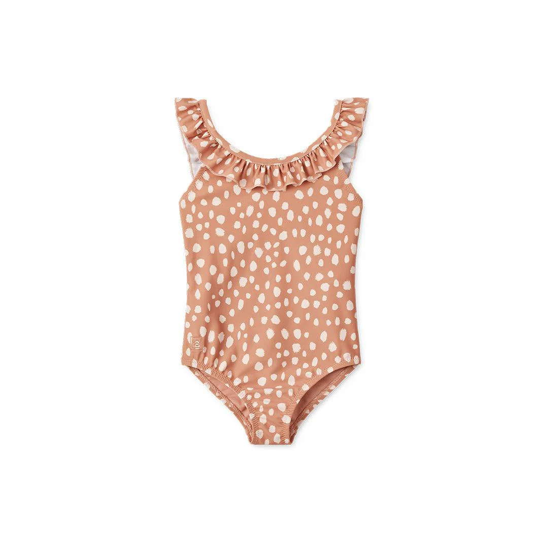 Liewood Kallie Printed Swimsuit - Leo Spots - Tuscany Rose