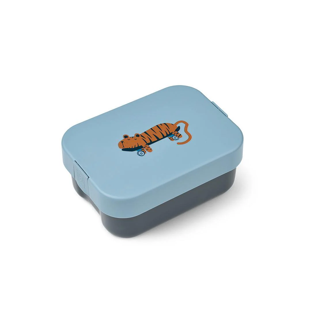 Liewood Kamil Lunchbox - Tiger / Beach Blue