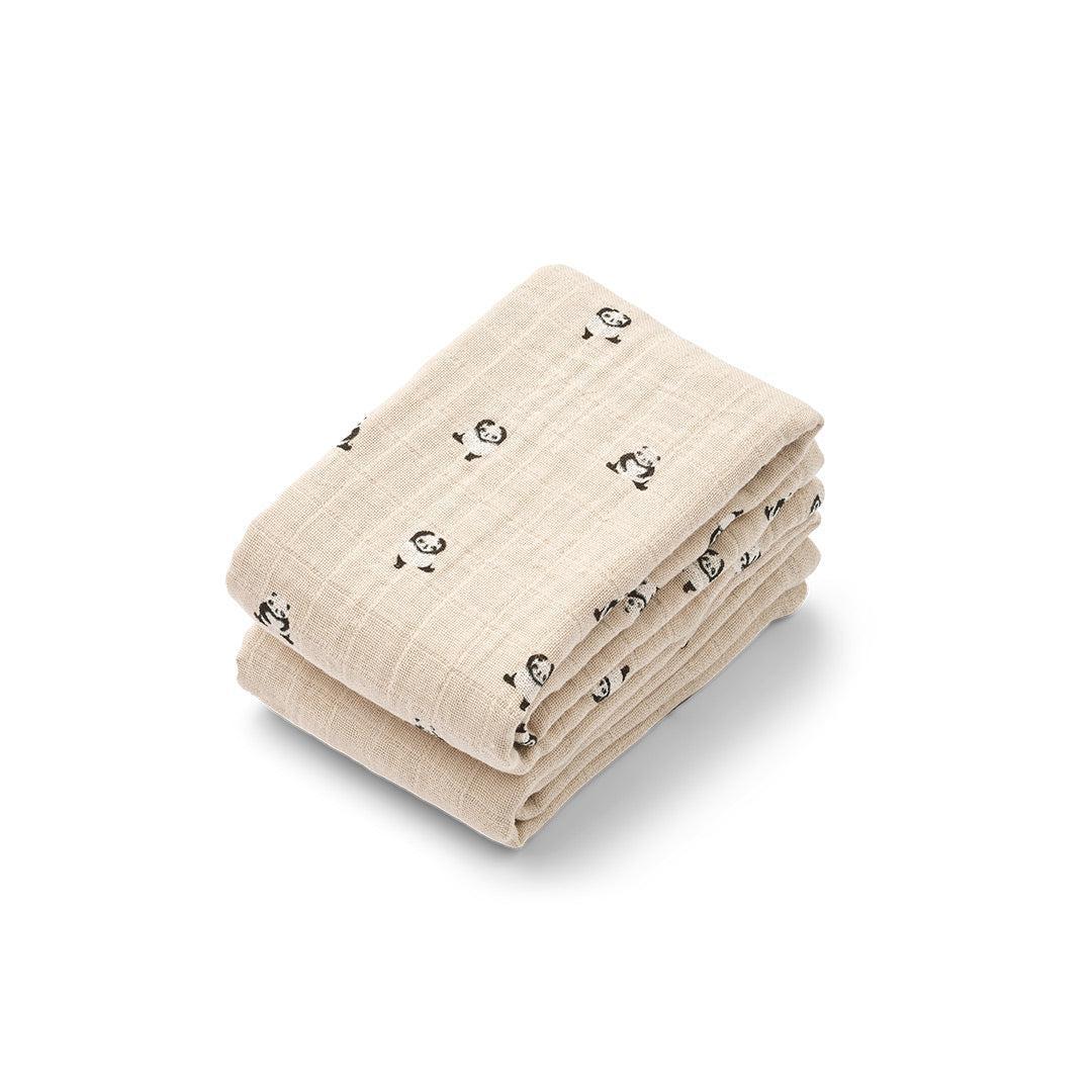 Liewood Lewis Muslin Cloth 2-Pack - Mini Panda / Sandy Mix
