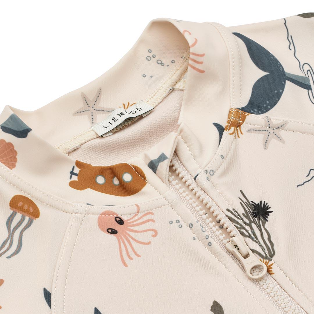Liewood Max Swim Jumpsuit - Sandy - Sea Creature - Image 2