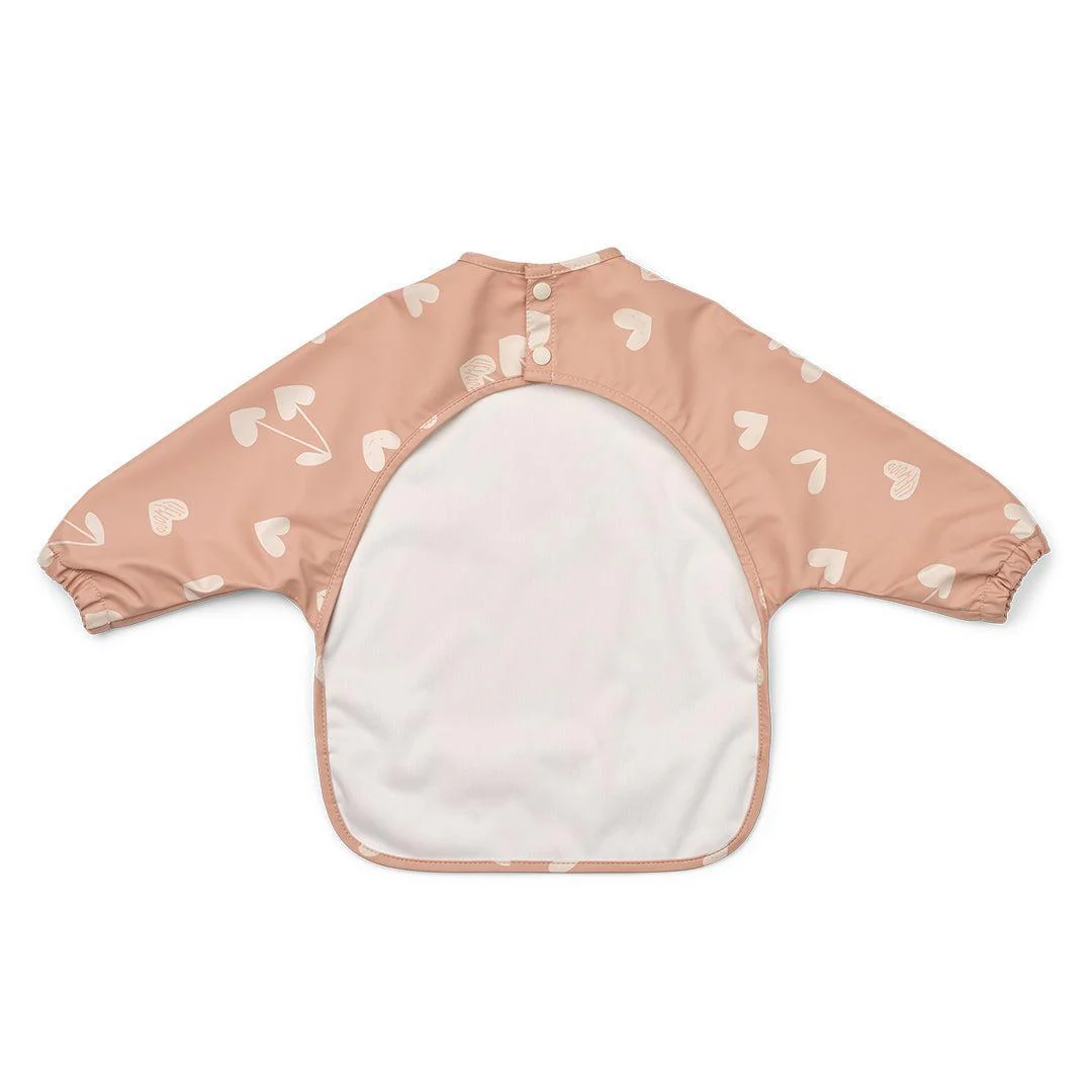 Liewood Merle Printed Cape Bib - Sweethearts / Pale Tuscany - Image 2