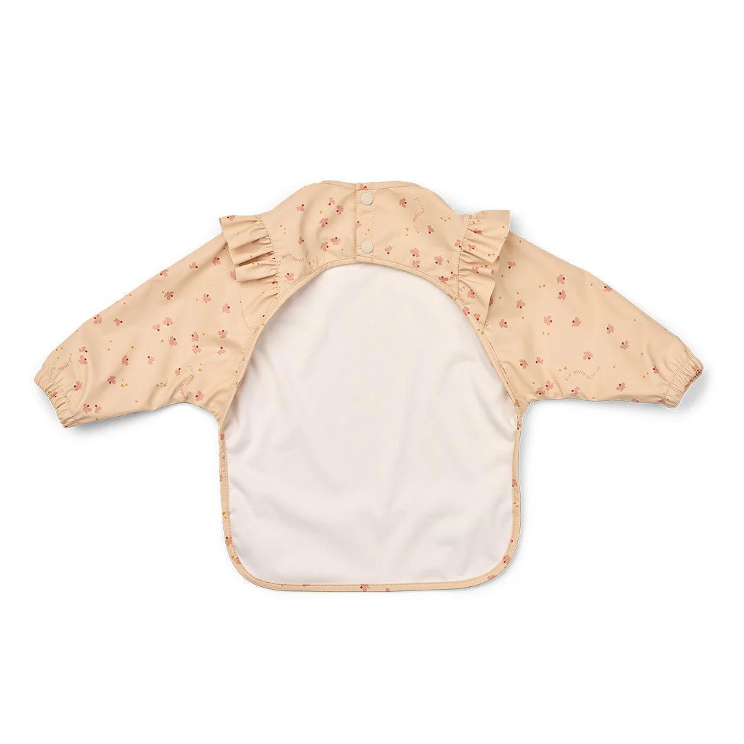 Liewood Merle Ruffle Cape Bib - Mini Butterfly / Apple Blossom - Image 3