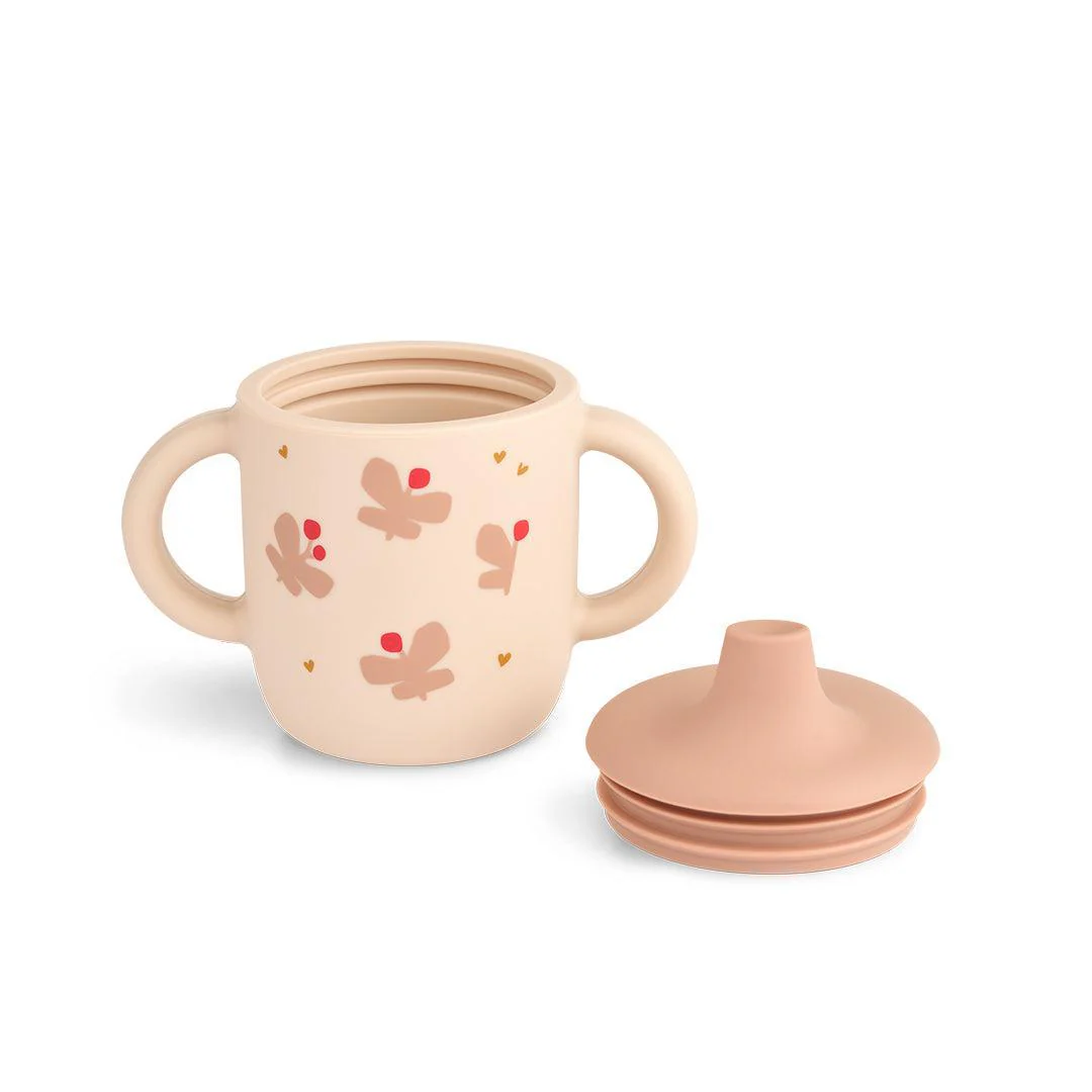 Liewood Neil Sippy Cup - Butterfly / Apple Blossom - Image 2