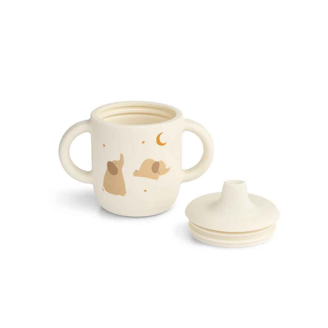 Liewood Neil Sippy Cup - Elephant / Creme De La Creme - Image 3