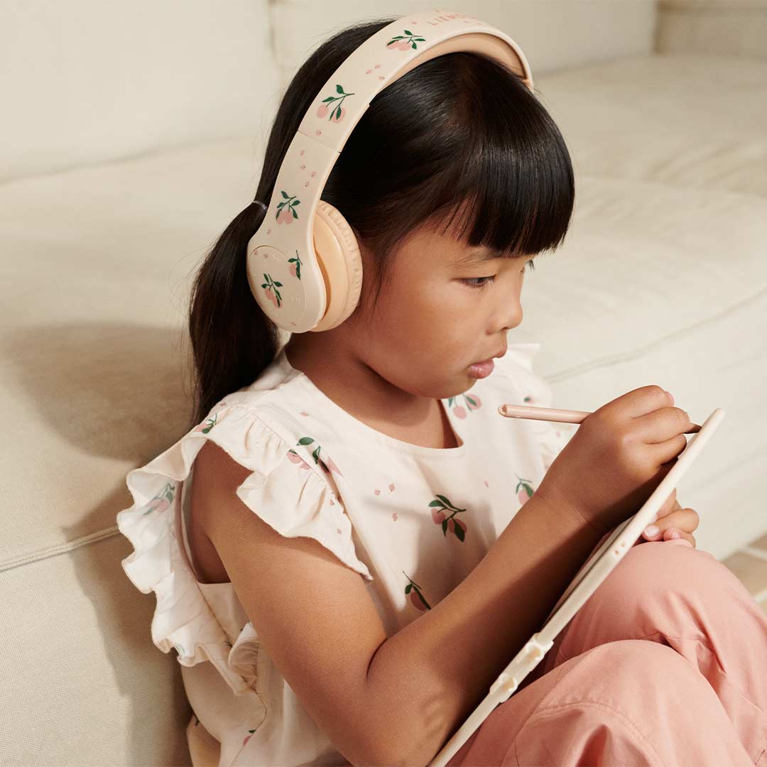 Liewood Quinn Wireless Headphones - Peach / Sea Shell - Image 2
