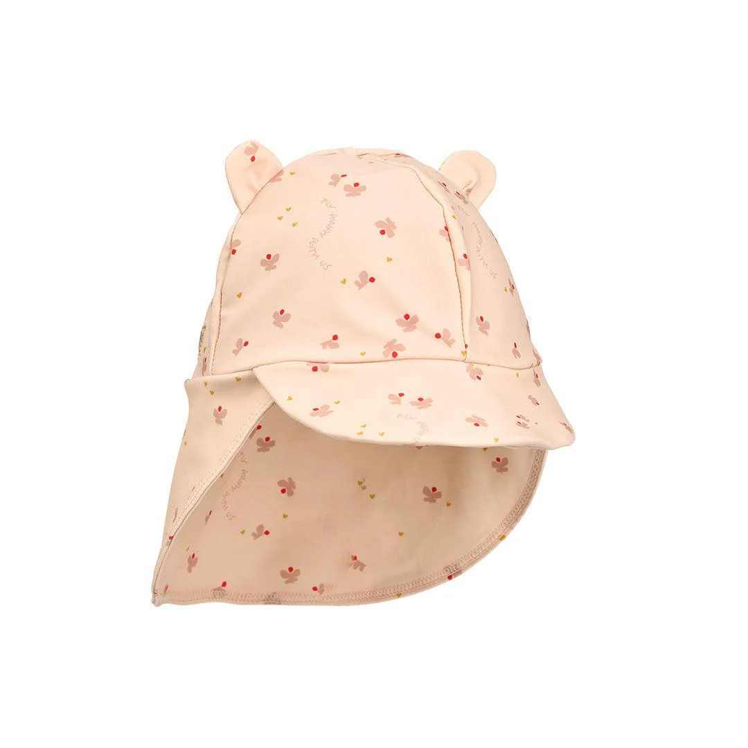 Liewood Senia Sun Hat With Ears - Mini Butterfly / Apple Blossom