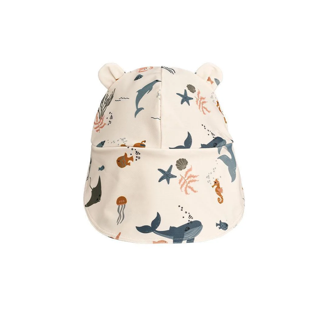Liewood Senia Sun Hat With Ears - Sea Creature / Sandy - Image 2