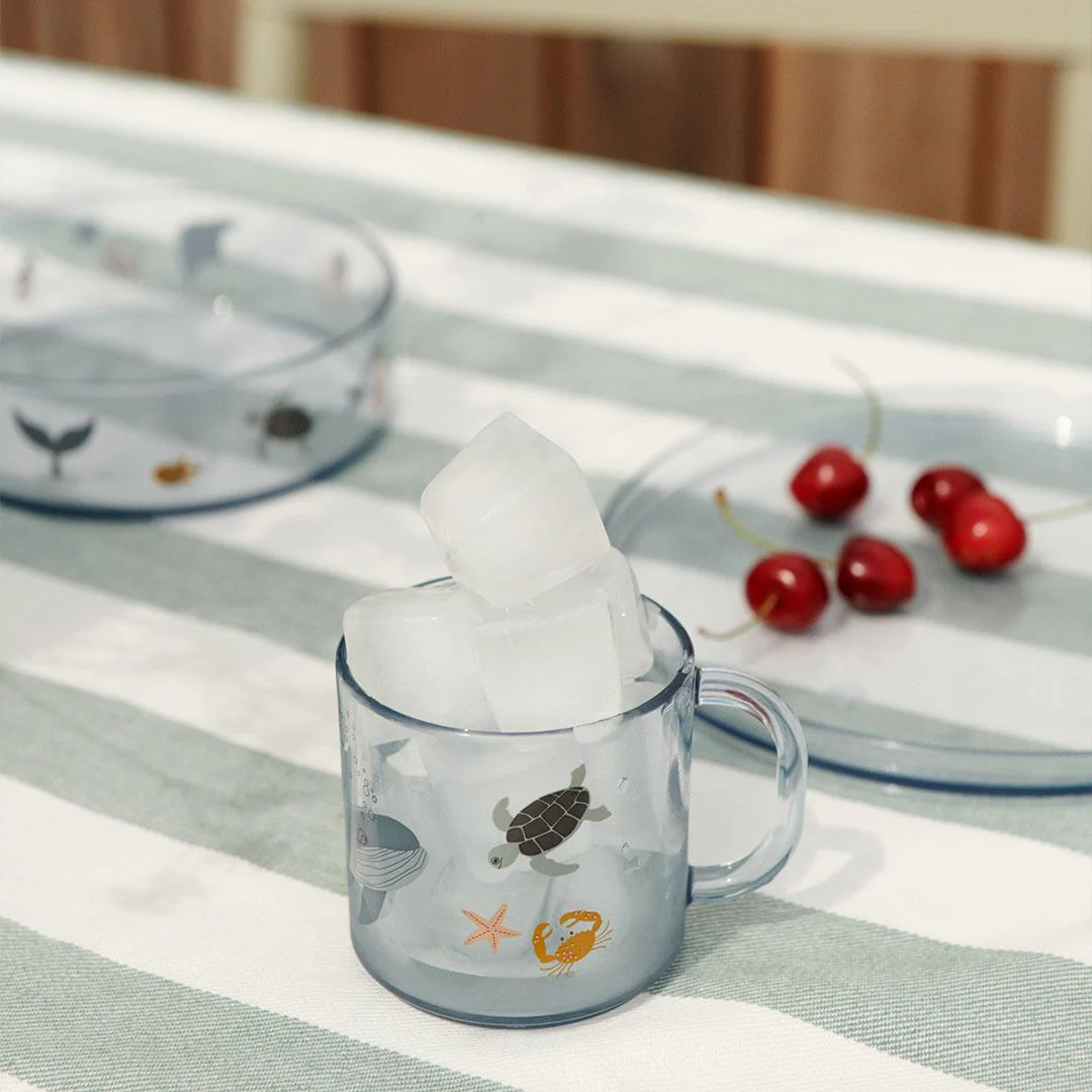 Liewood Siva Printed Tritan Tableware Set - Sea Creature / Sandy - Image 2