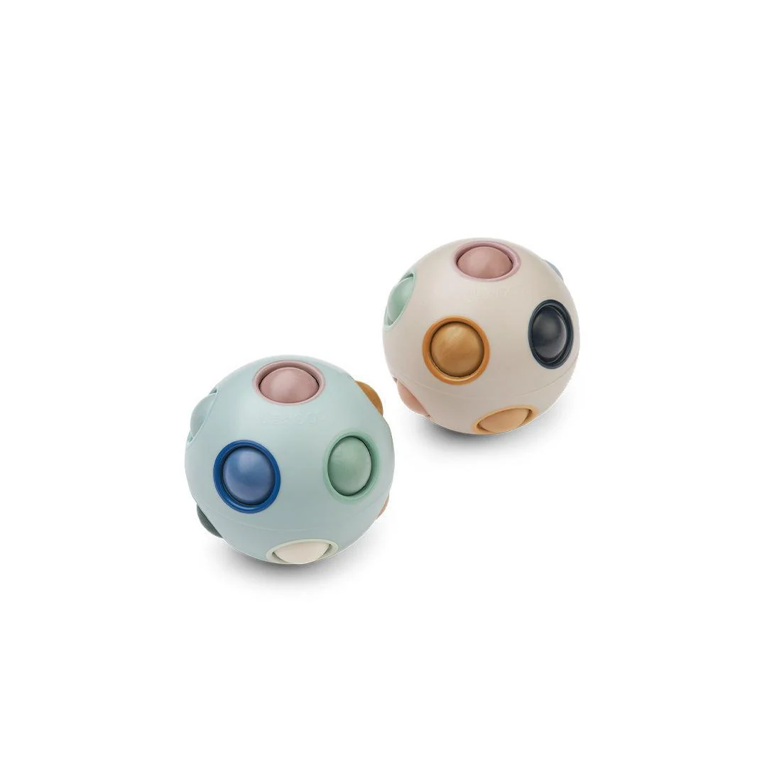 Liewood Solene Puzzle Ball 2-Pack - Ice Blue Multi Mix