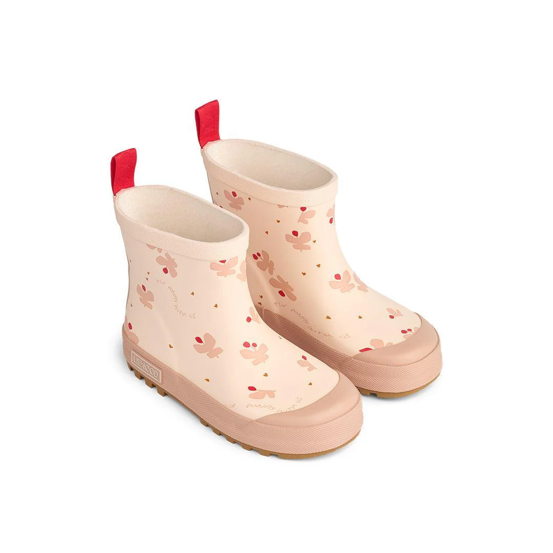 Liewood Tekla Printed Rainboot - Mini Butterfly / Apple Blossom