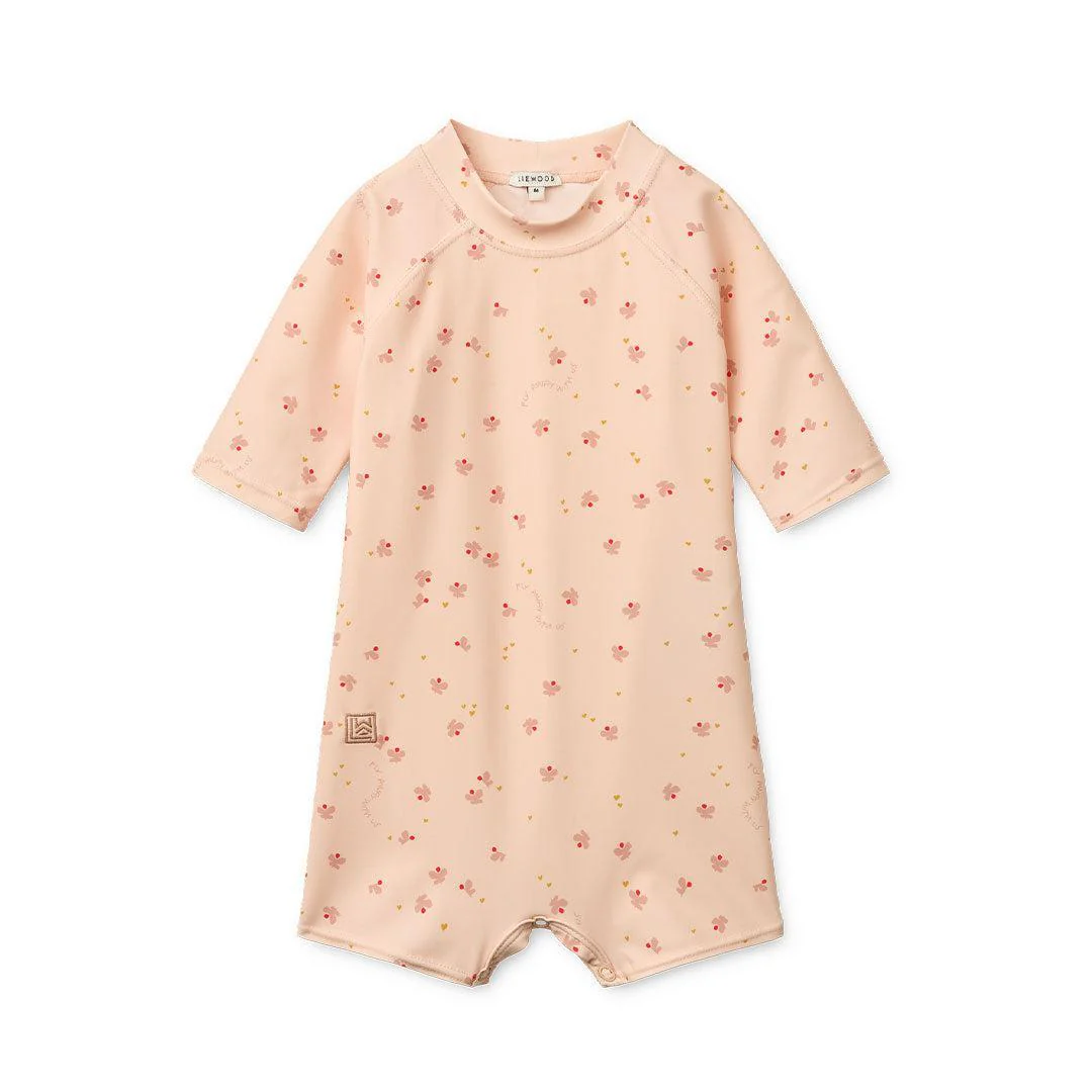 Liewood Thor Baby Swim Jumpsuit - Mini Butterfly / Apple Blossom