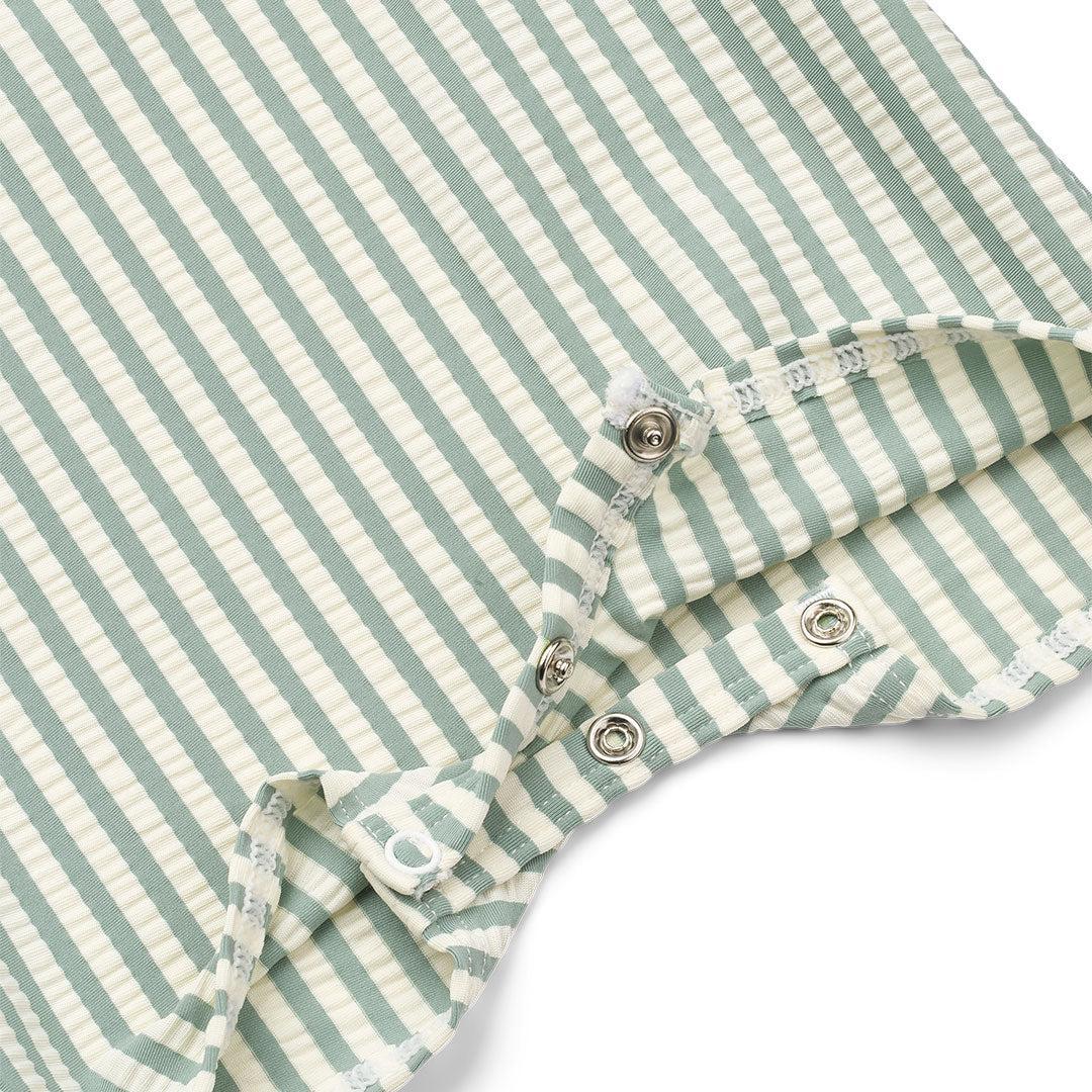 Liewood Thor Seersucker Baby Swim Jumpsuit - Peppermint / Sandy - Image 2