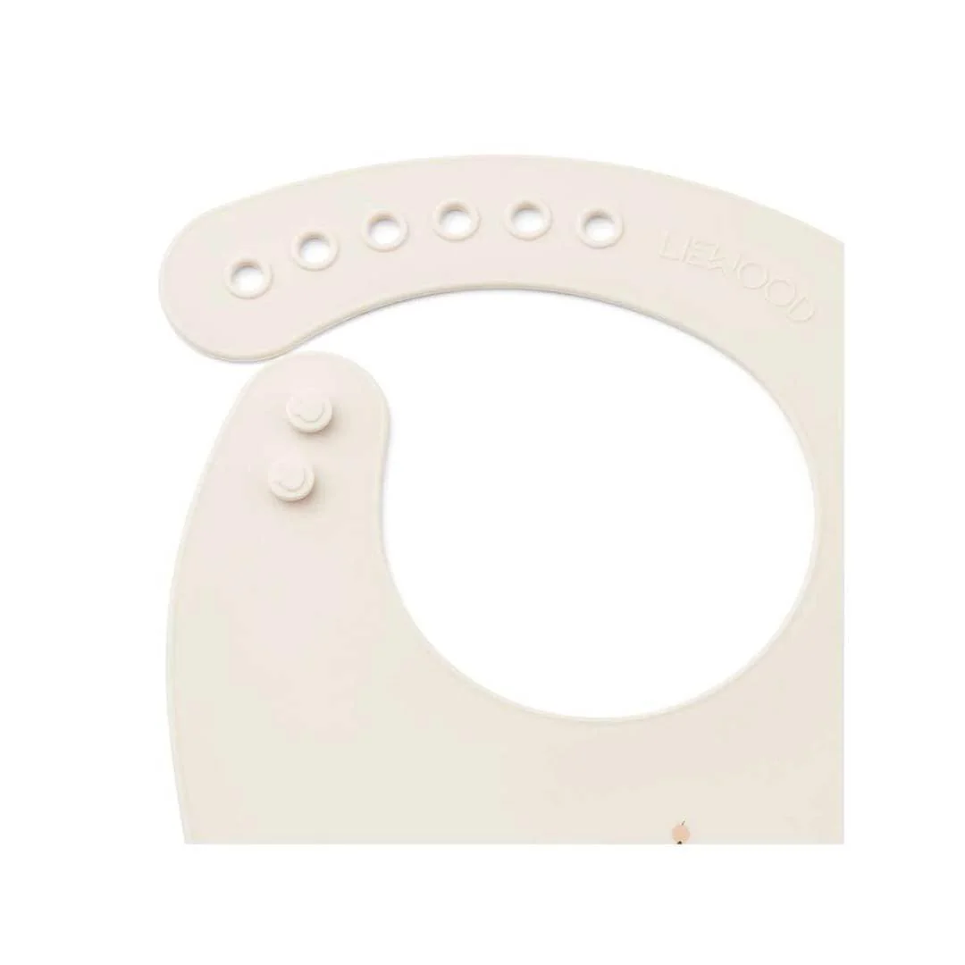 Liewood Tilda Silicone Bibs - Peach - Sea Shell Mix - 2 Pack - Image 3