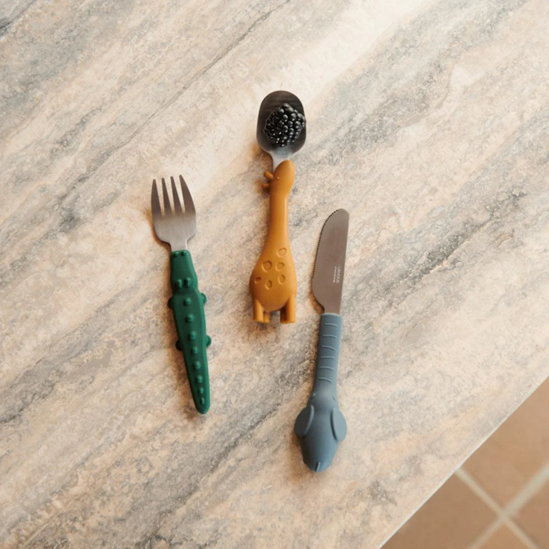 Liewood Tove Cutlery Set - Golden Caramel Mix - Image 2