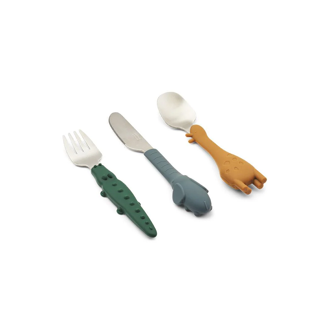 Liewood Tove Cutlery Set - Golden Caramel Mix - Image 3
