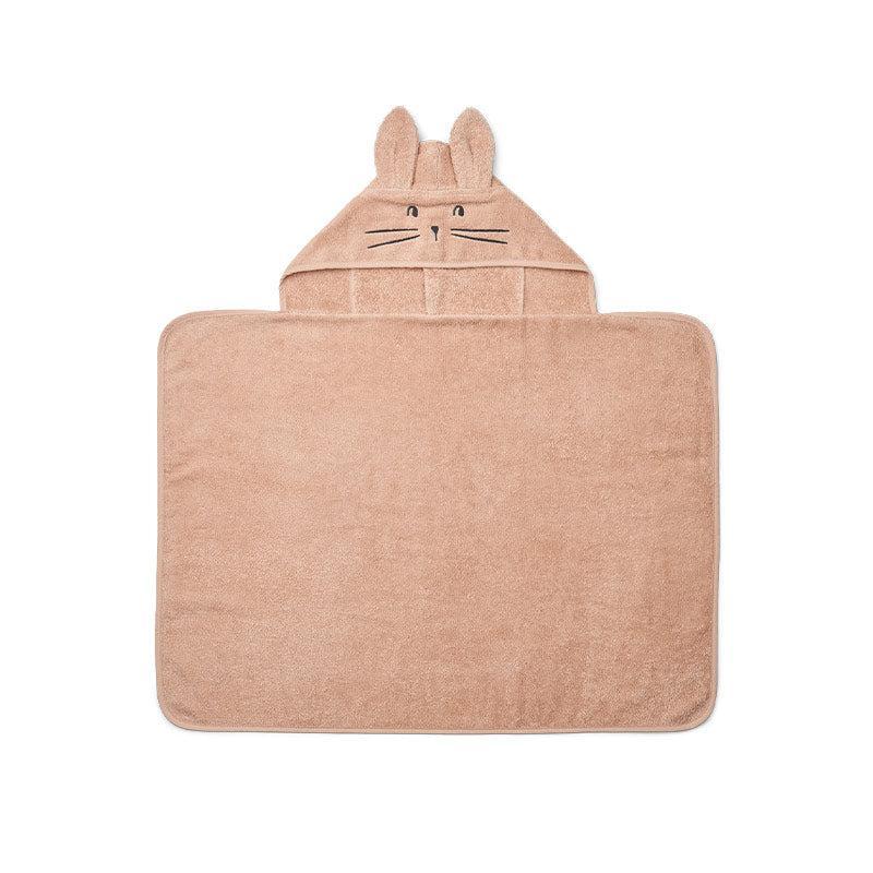 Liewood Vilas Rabbit Baby Hooded Towel - Pale Tuscany
