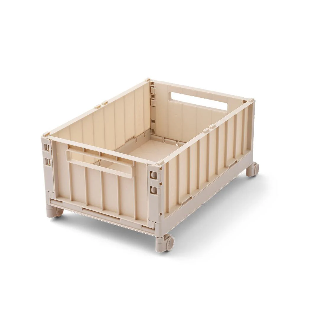 Liewood Storage Box Crate w. Wheels L - Sandy