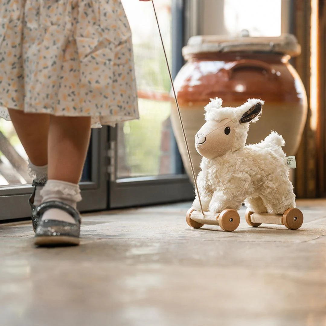 Little Bird Told Me Lambert Sheep Pull Along Toy - White - Image 2