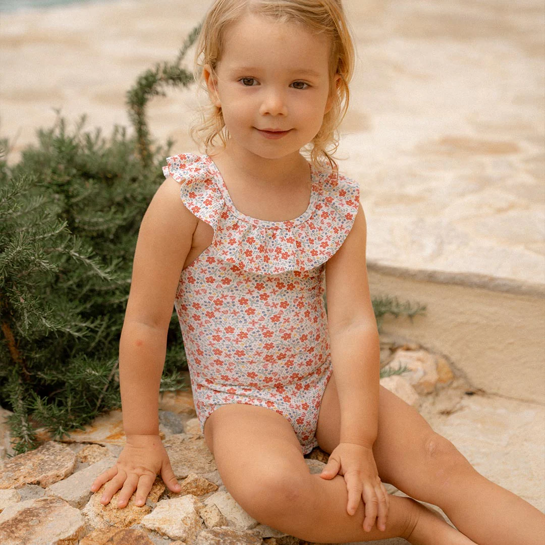 Little Dutch Bathing Suit - Sunny Flowers Multicolour - Image 2