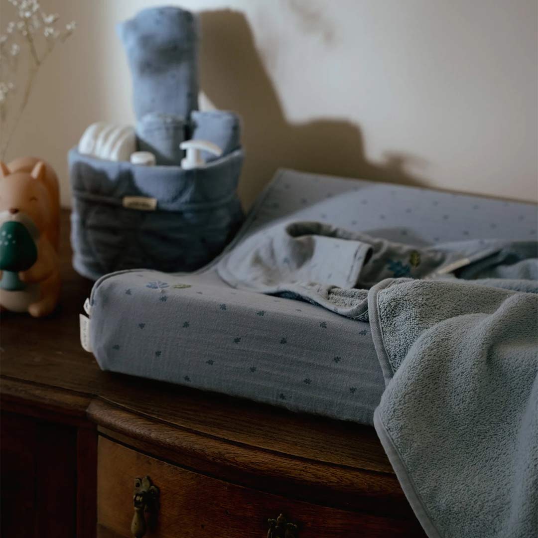 Little Dutch Hooded Towel - Pure Denim Blue - Image 5