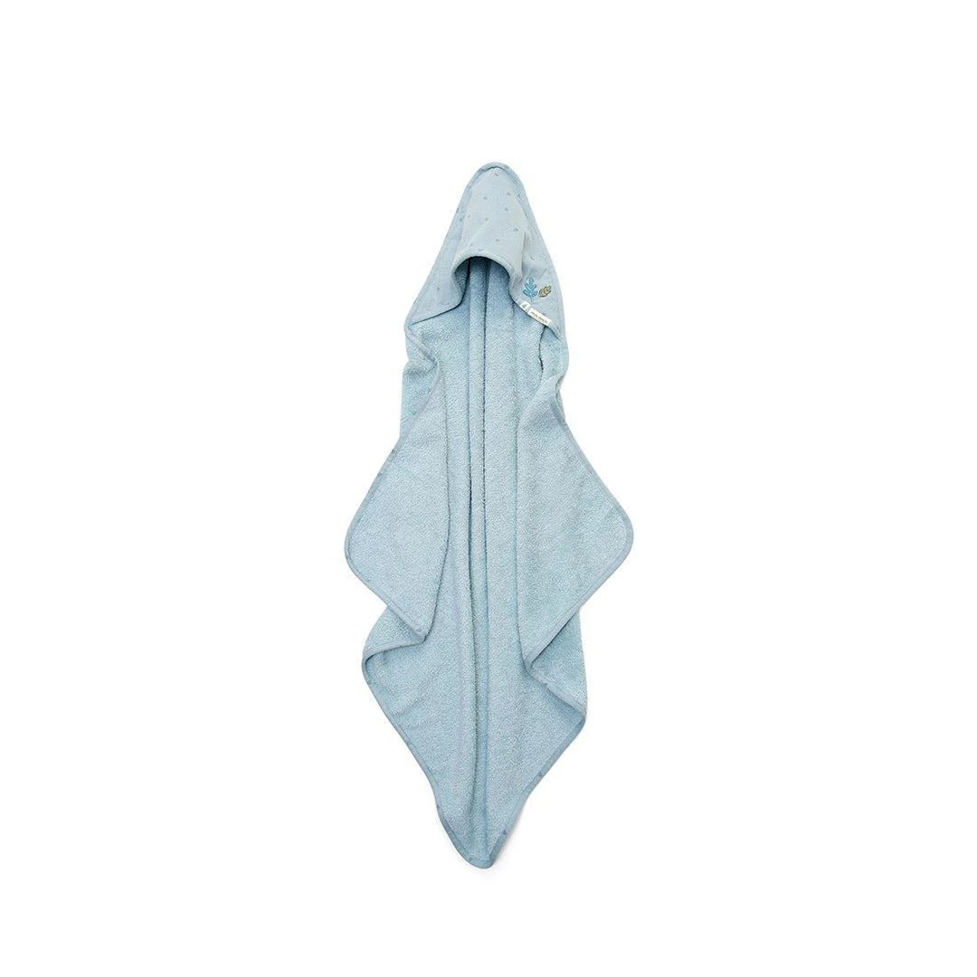 Little Dutch Hooded Towel - Pure Denim Blue - Image 8