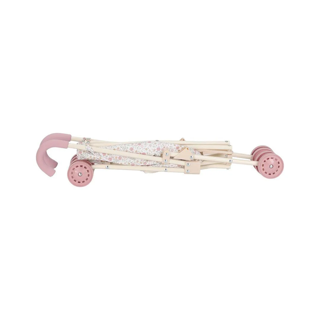 Little Dutch Metal Doll Buggy - Soft Flowers - Image 6