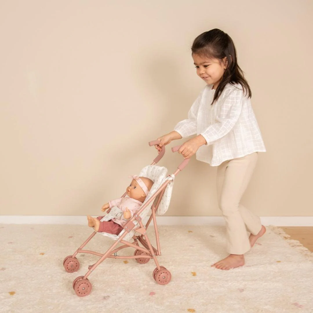Little Dutch Metal Doll Stroller - Pink - Image 2