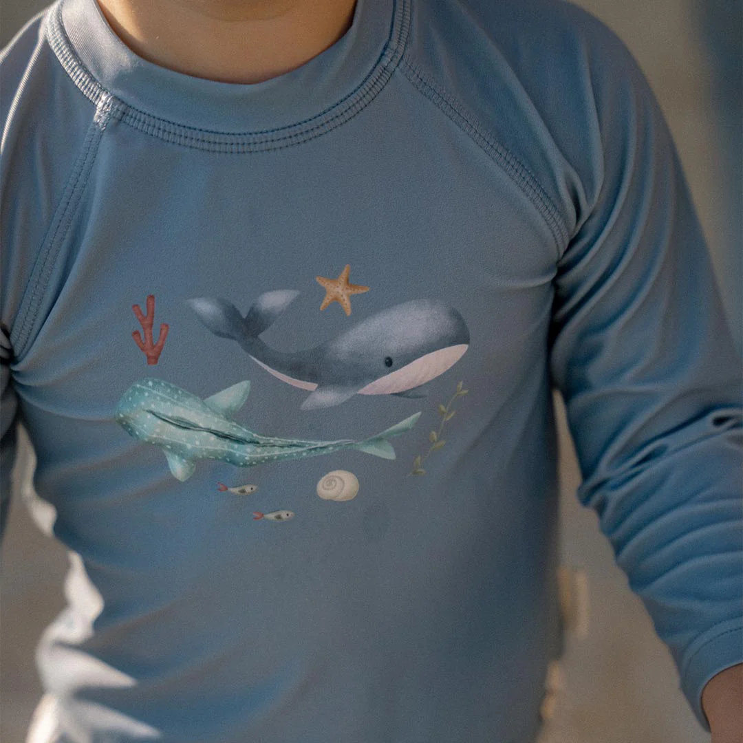 Little Dutch Rash Guard Long Sleeves - Ocean Blue - Image 3