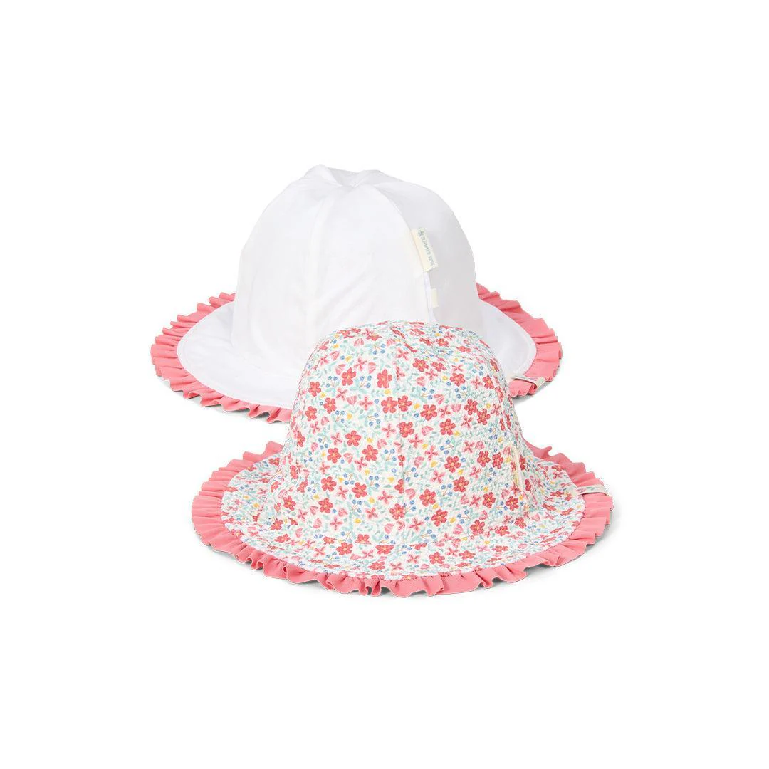 Little Dutch Reversible Hat - Sunny Flowers Multicolour - Image 2