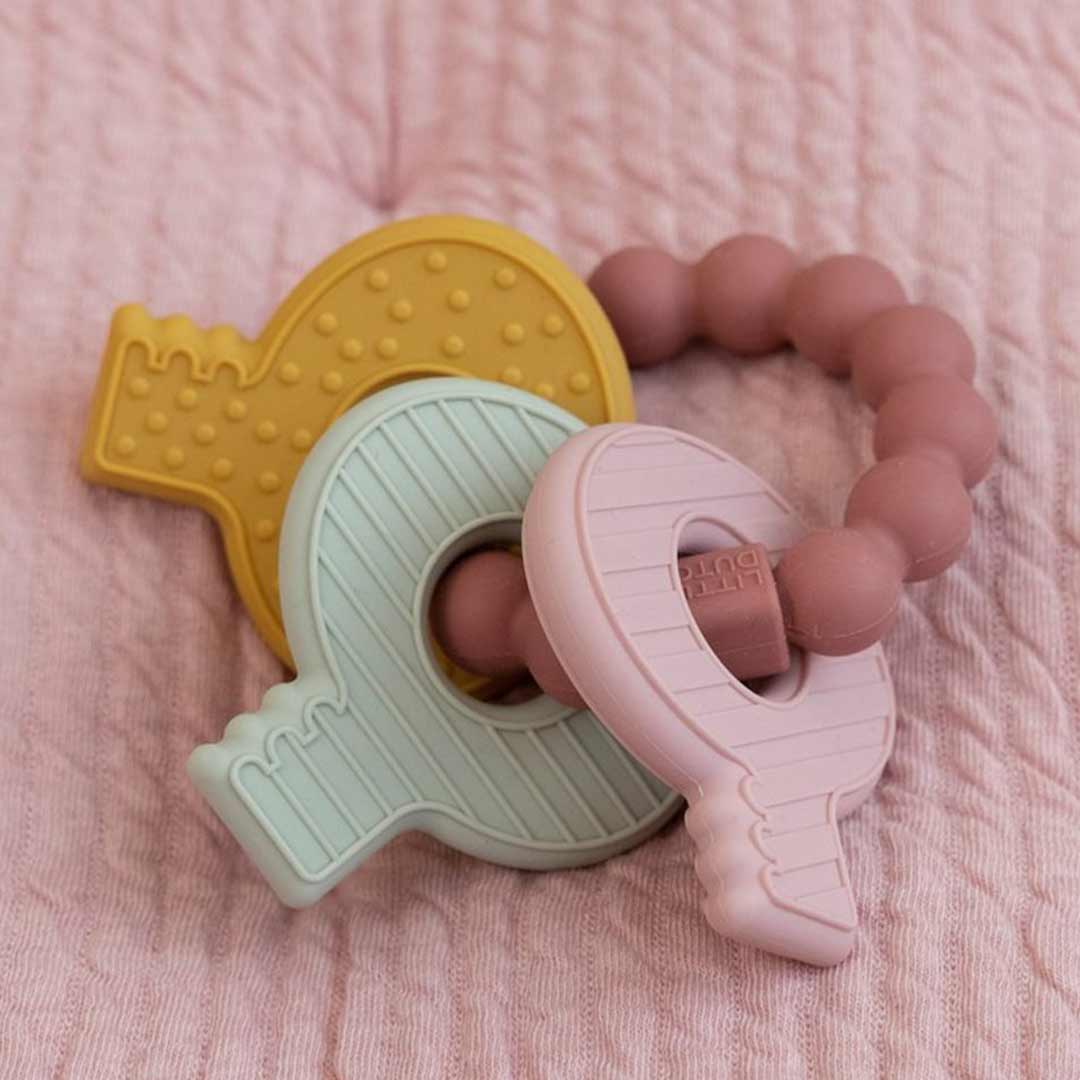 Little Dutch Silicone Teething Keychain - Pink - Image 3