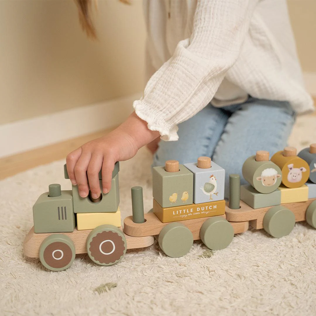 Little Dutch Stacking Train - Little Farm - Tractor - Image 2
