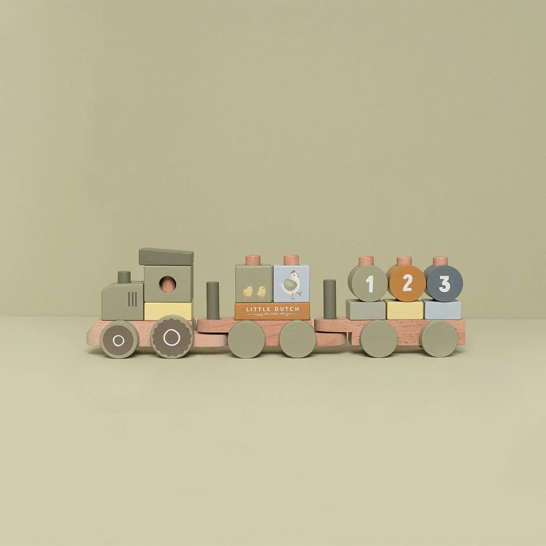 Little Dutch Stacking Train - Little Farm - Tractor - Image 4