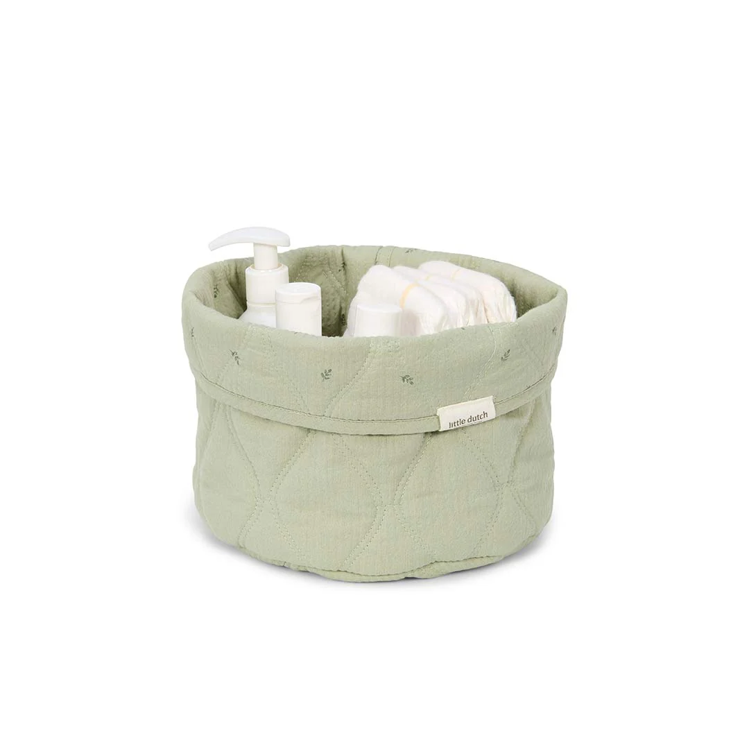 Little Dutch Storage Basket Small - Pure Sage - Image 4