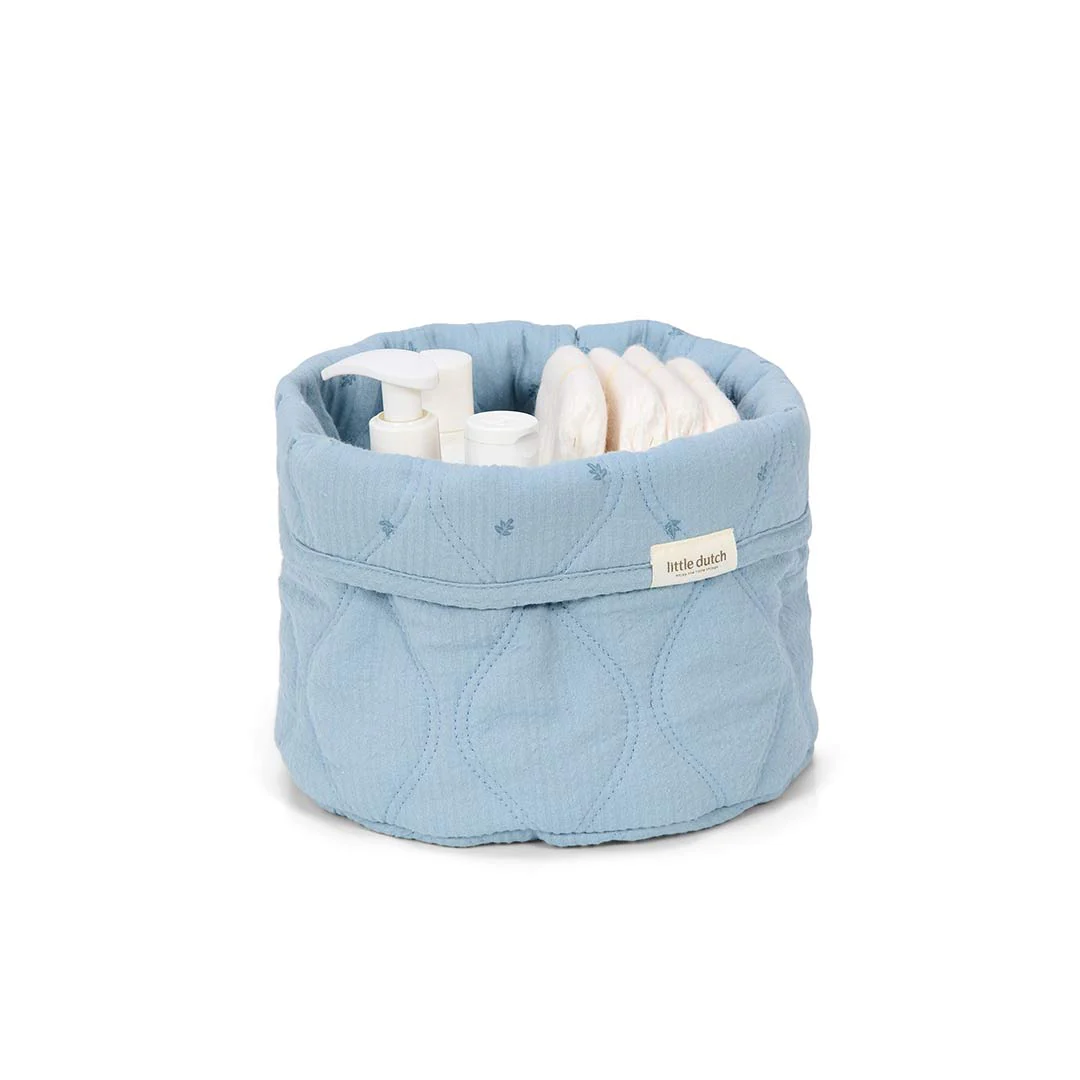 Little Dutch Storage Basket Small - Pure Denim Blue - Image 3