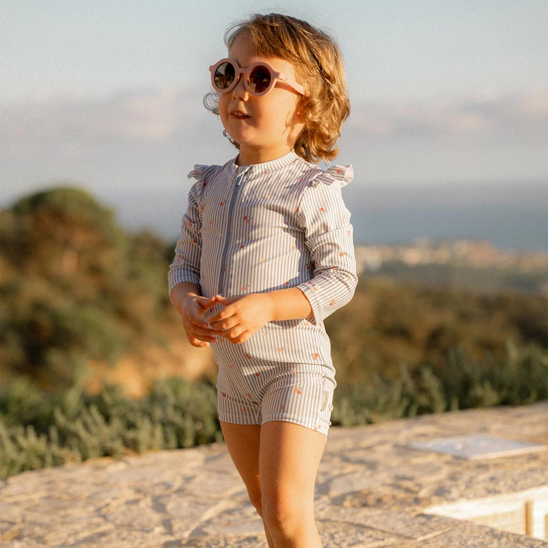 Little Dutch Swimsuit Long Sleeves - Sunny Flowers Blue - Image 4