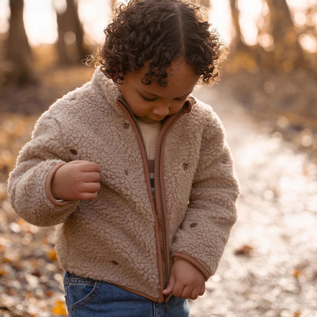 Little Dutch Teddy Cardigan - Taupe - Image 6