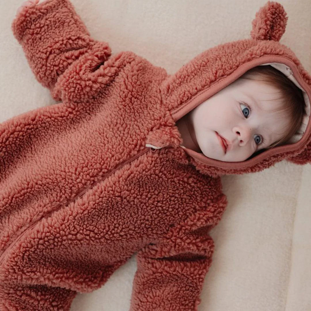 Little Dutch Teddy One-Piece Suit - Pink Blush - Image 2