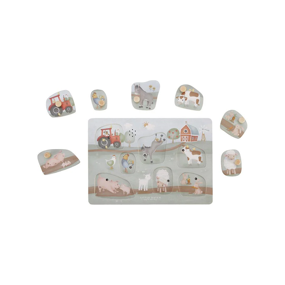 Little Dutch Wooden Sound Puzzle - Little Farm - Image 7