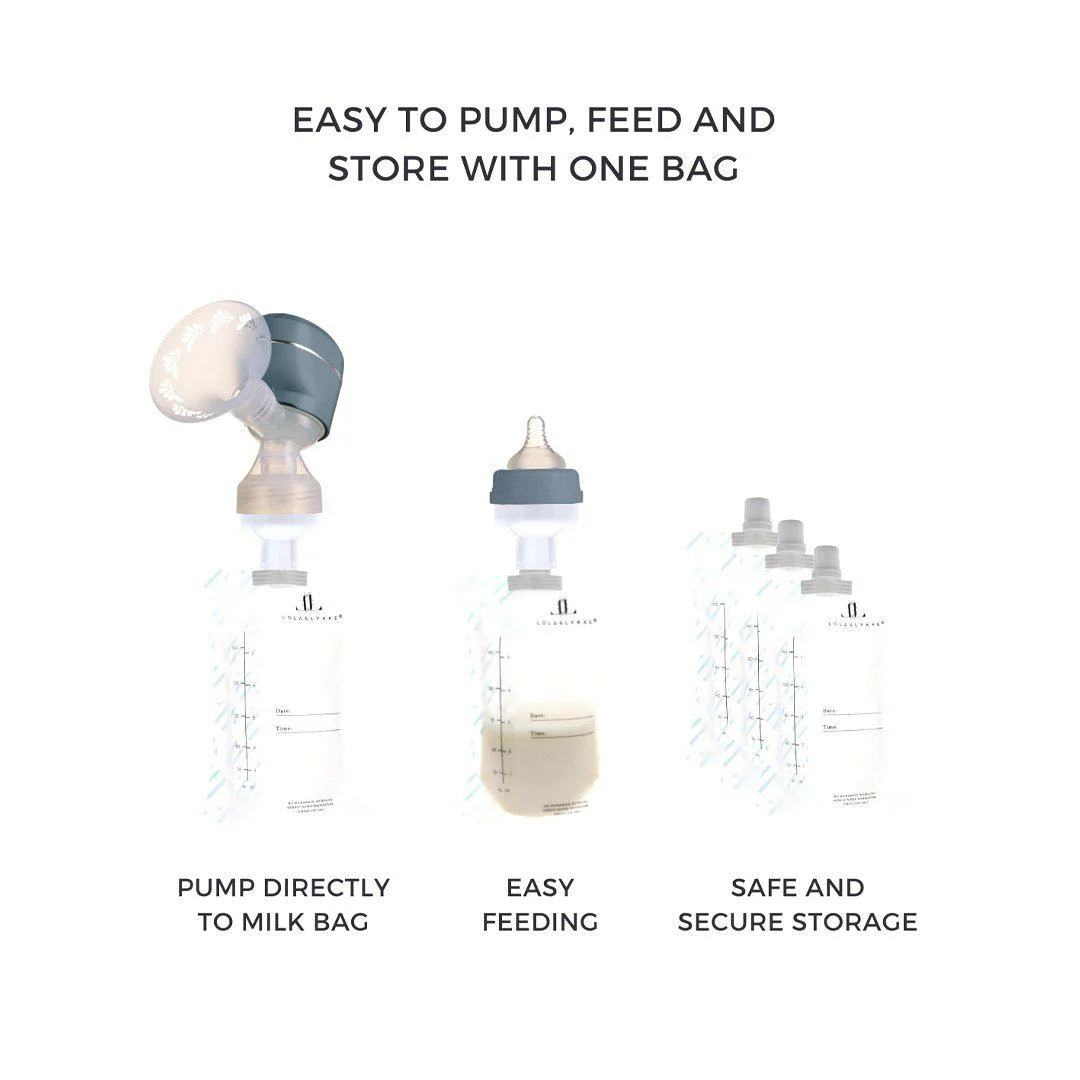 Lola&Lykke Milk Storage Bags - 10 Pack + Adapter - Image 3
